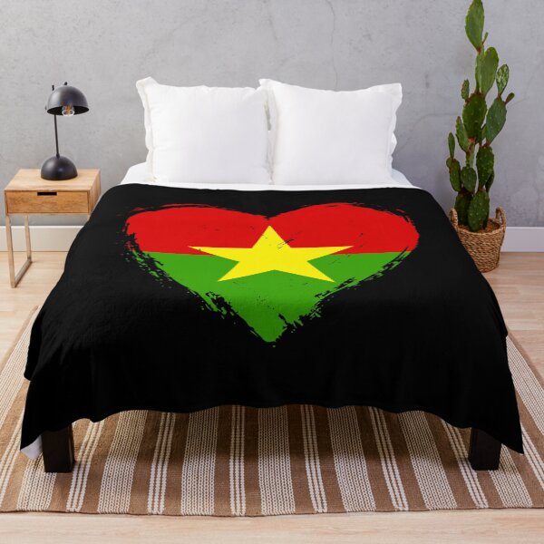 Item preview, Distressed Burkina Faso Flag Heart BF designed and sold by shitpostee.