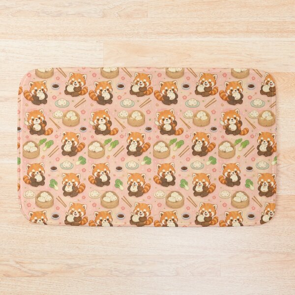 Item preview, Red Panda Steamed Bun Pattern | Cute Kawaii Foodie Design designed and sold by Soft Berry Studio.
