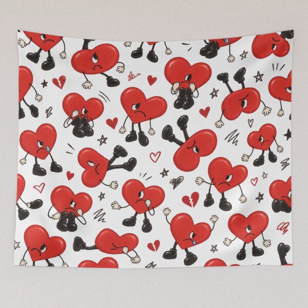 Item preview, Moody Latin Heart Pattern  designed and sold by cezzarie.