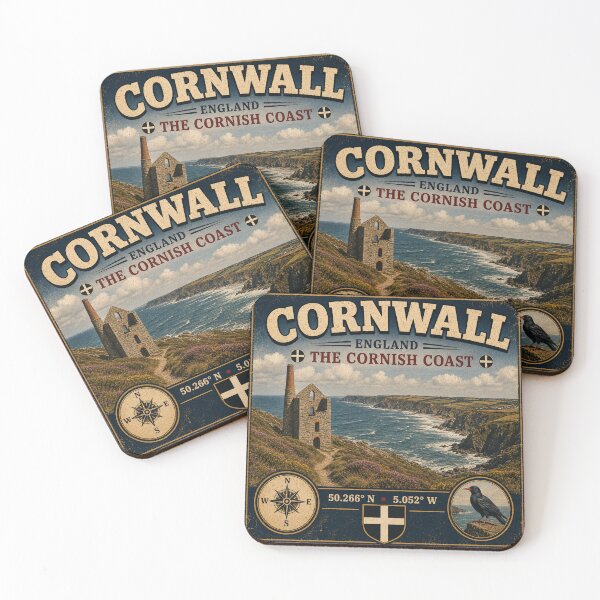 Item preview, Cornwall England Vintage Travel Sticker | Cornish Coast Adventure designed and sold by naturalsurvival.