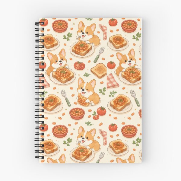 Item preview, Corgi Baked Beans Toast Pattern | Cute Kawaii Foodie Design designed and sold by Soft Berry Studio.