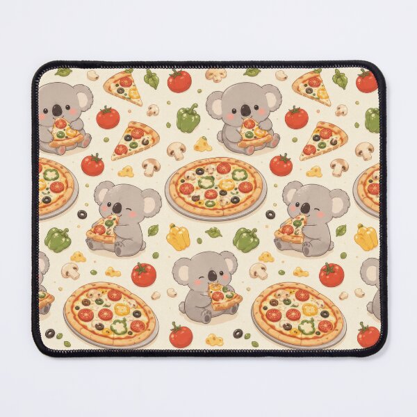 Item preview, Koala Veggie Pizza Pattern | Cute Kawaii Foodie Design designed and sold by Soft Berry Studio.