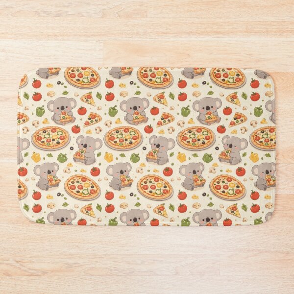 Item preview, Koala Veggie Pizza Pattern | Cute Kawaii Foodie Design designed and sold by Soft Berry Studio.