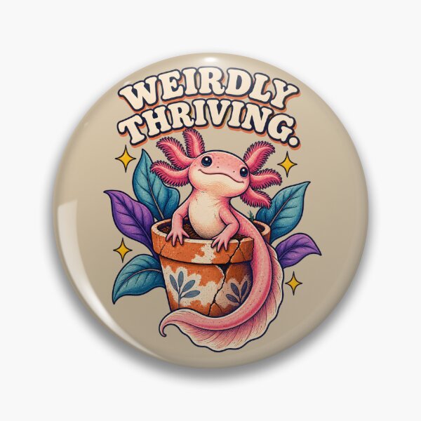Item preview, Weirdly Thriving – Cute Pink Axolotl designed and sold by VioVibe.