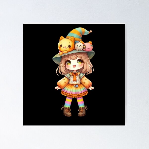 Item preview, Mimi – The Candy Cat Witch | Spooky Cuties designed and sold by bella-rosa87.