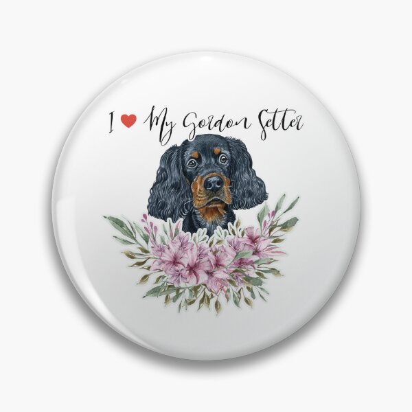 Item preview, I Love My Gordon Setter Cute Gordon Setter Puppy and Flower Wreath designed and sold by adriana-holmes.