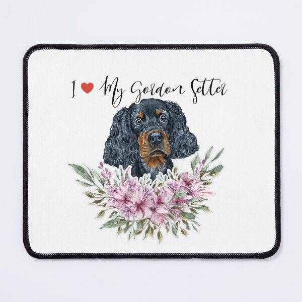 Item preview, I Love My Gordon Setter Cute Gordon Setter Puppy and Flower Wreath designed and sold by adriana-holmes.
