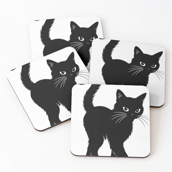 Item preview, Black Cat Walking Silhouette | Minimalist Cat with Raised Tail | Cat Lover Gift designed and sold by Skedart.