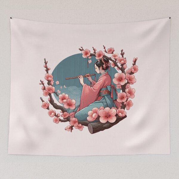 Item preview, Eternal Love Ten Miles of Peach Blossoms Inspired Art designed and sold by NerdiPop.