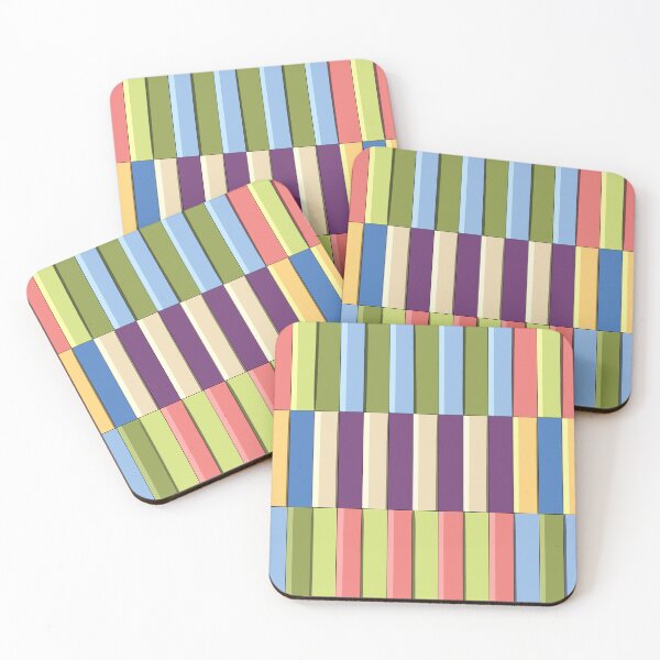 Item preview, Colorful Geometric Block Stripe Pattern - Modern Abstract Multicolored Lines designed and sold by Fiorart Studio .