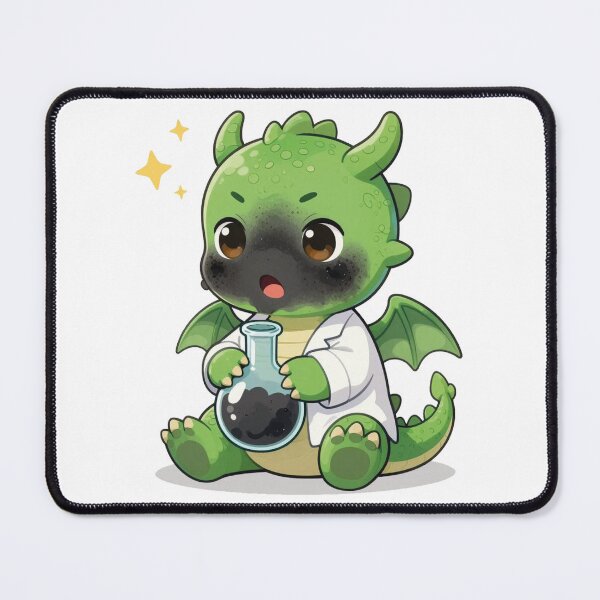 Item preview, Cute Little Scientist Dragon Chemistry Fail Illustration designed and sold by WildArtIT.