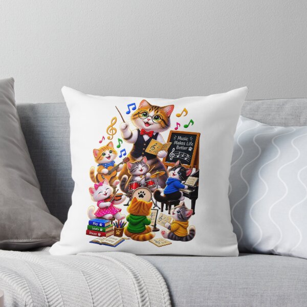 Item preview, Cute Cat Music Teacher – Kittens Learning Music designed and sold by say_li03.
