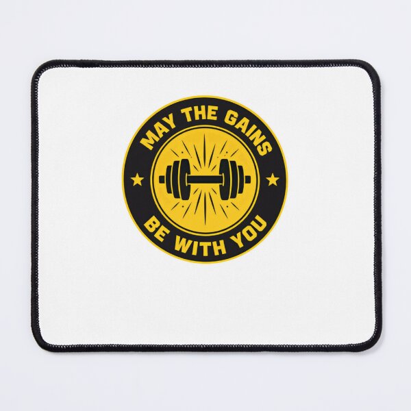 Item preview, May The Gains Be With You Weightlifting Bodybuilding Gym Motivation designed and sold by JonesFlora2025.