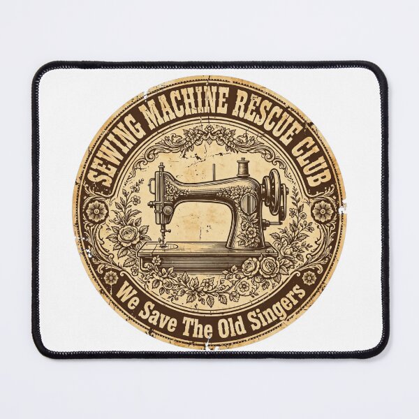 Item preview, Sewing Machine Rescue Club We Save The Old Singers Vintage Singer Badge designed and sold by TauqeerArts.
