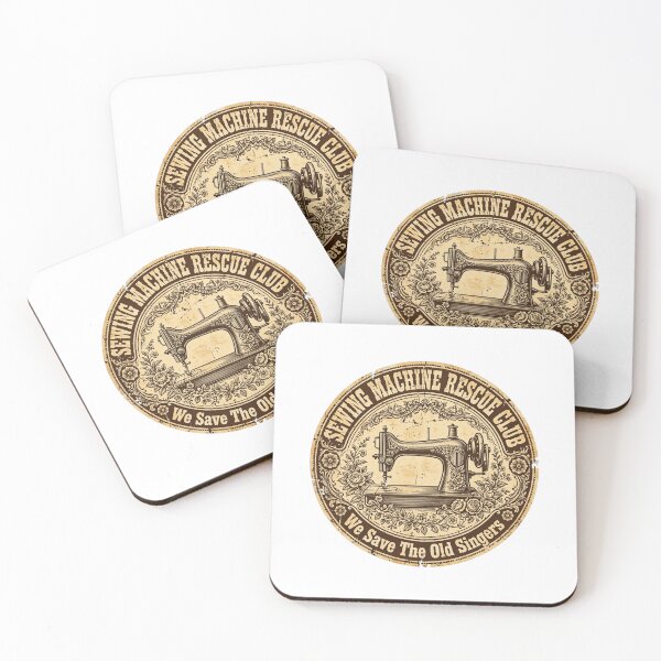 Item preview, Sewing Machine Rescue Club We Save The Old Singers Vintage Singer Badge designed and sold by LunaGlow Studio.