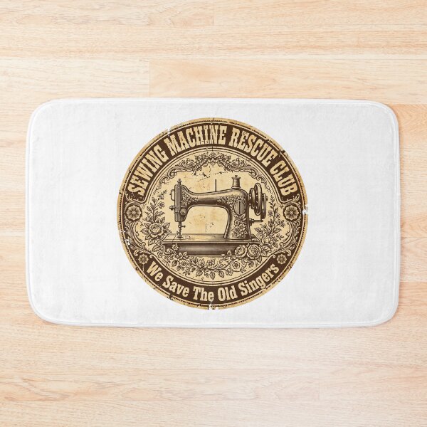 Item preview, Sewing Machine Rescue Club We Save The Old Singers Vintage Singer Badge designed and sold by TauqeerArts.