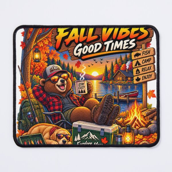 Item preview, Funny Fall Bear Shirt – Fall Vibes Good Times Cozy Autumn Camping designed and sold by Molli98.