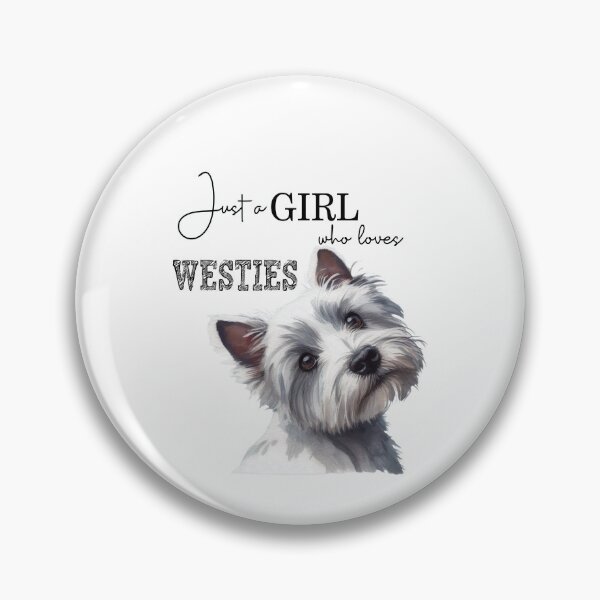 Item preview, Just a Girl who loves Westies Cute Westie face Watercolor art designed and sold by adriana-holmes.
