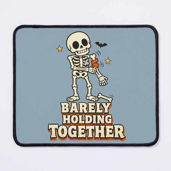 Item preview, Barely Holding Together Skeleton Tape Bandages Funny Halloween T-Shirt designed and sold by MAD's Recreation Studio.