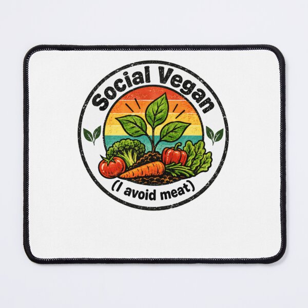 Item preview, Social Vegan (I Avoid Meat) Plant Based Diet Humor designed and sold by JonesFlora2025.