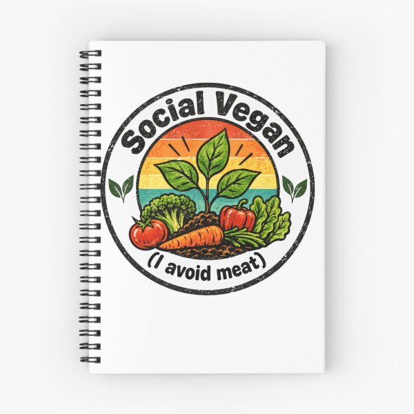 Item preview, Social Vegan (I Avoid Meat) Plant Based Diet Humor designed and sold by JonesFlora2025.