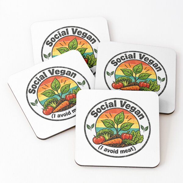 Item preview, Social Vegan (I Avoid Meat) Plant Based Diet Humor designed and sold by JonesFlora2025.