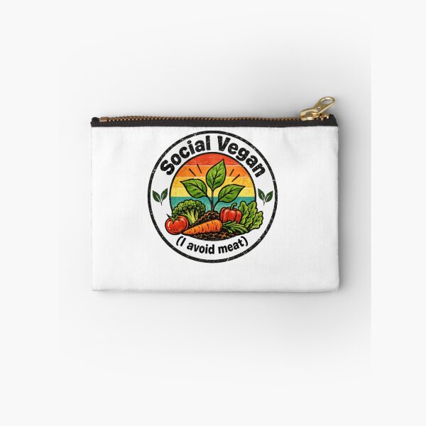 Item preview, Social Vegan (I Avoid Meat) Plant Based Diet Humor designed and sold by JonesFlora2025.