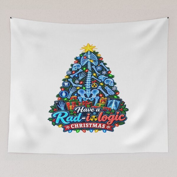 Item preview, Have A Rad-iologic Christmas Bone Tree Radiology X-Ray designed and sold by Uniqueauraaprints.