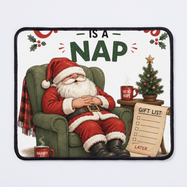 Item preview, All I Want for Christmas Is a Nap | Funny Sleepy Santa designed and sold by MotylekAnia.
