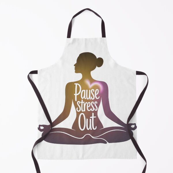Item preview, Pause Stress Out Glowing Heart Meditating Silhouette designed and sold by 108stillness.