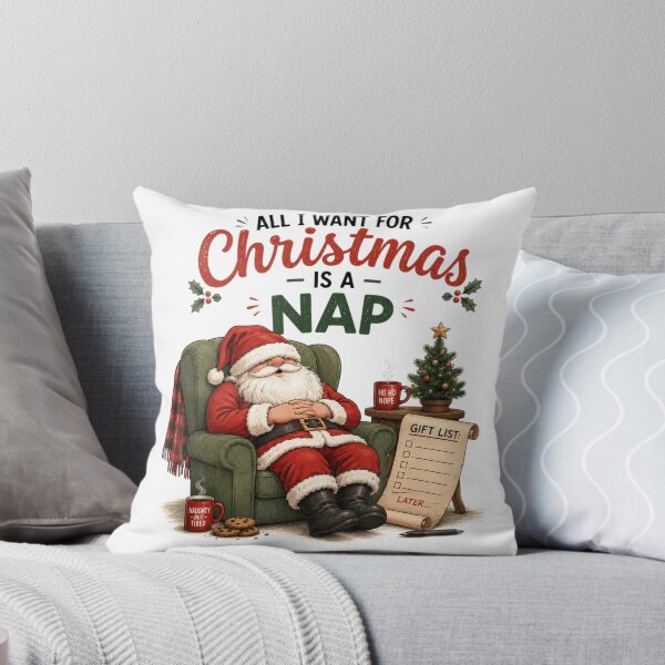 Item preview, All I Want for Christmas Is a Nap | Funny Sleepy Santa designed and sold by MotylekAnia.