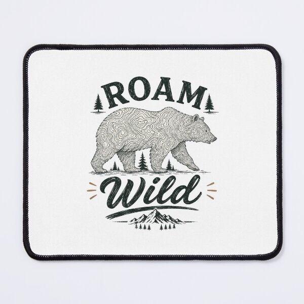 Item preview, Roam Wild Topographic Bear designed and sold by Side Quest Co..