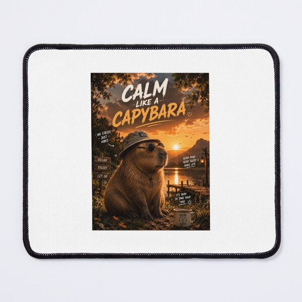 Item preview, Calm Like A Capybara - Chill Sunset Vibe Artwork designed and sold by Ak-art-shop.