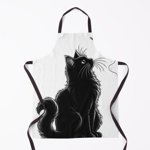 Item preview, Black Cat Watching Butterfly | Black Cat Silhouette Art | Minimalist Cat Lover Gift designed and sold by Skedart.