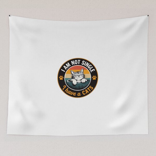 Item preview, I Am Not Single I Have A Cats Cat Owner Pet Lover Feline Humor designed and sold by JonesFlora2025.