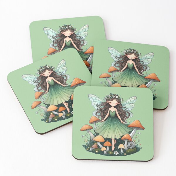 Item preview, Forest Fairy Mushroom Garden Kawaii Sticker designed and sold by NerdiPop.