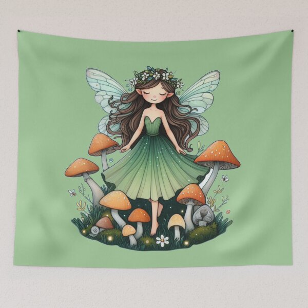 Item preview, Forest Fairy Mushroom Garden Kawaii Sticker designed and sold by NerdiPop.