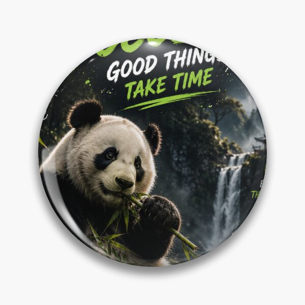 Item preview, Stay Focused Good Things Take Time - Panda Nature Artwork designed and sold by Ak-art-shop.