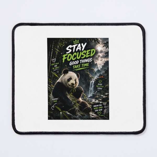 Item preview, Stay Focused Good Things Take Time - Panda Nature Artwork designed and sold by Ak-art-shop.
