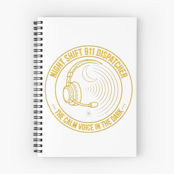 Item preview, Night Shift 911 Dispatcher The Calm Voice In The Dark Thin Gold Line Badge designed and sold by TauqeerArts.