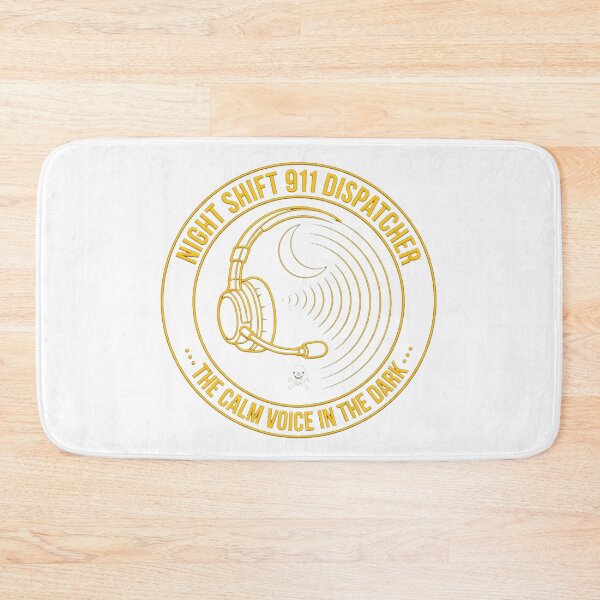 Item preview, Night Shift 911 Dispatcher The Calm Voice In The Dark Thin Gold Line Badge designed and sold by TauqeerArts.