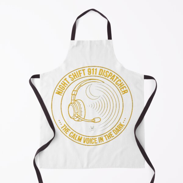 Item preview, Night Shift 911 Dispatcher The Calm Voice In The Dark Thin Gold Line Badge designed and sold by TauqeerArts.