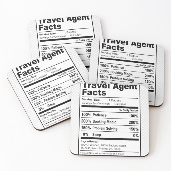 Item preview, Travel Agent Nutrition Facts Label Funny Profession designed and sold by Uniqueauraaprints.