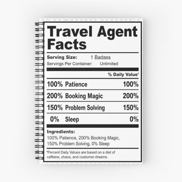 Item preview, Travel Agent Nutrition Facts Label Funny Profession designed and sold by Uniqueauraaprints.