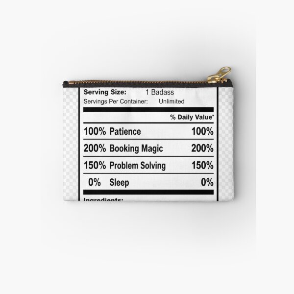 Item preview, Travel Agent Nutrition Facts Label Funny Profession designed and sold by Uniqueauraaprints.