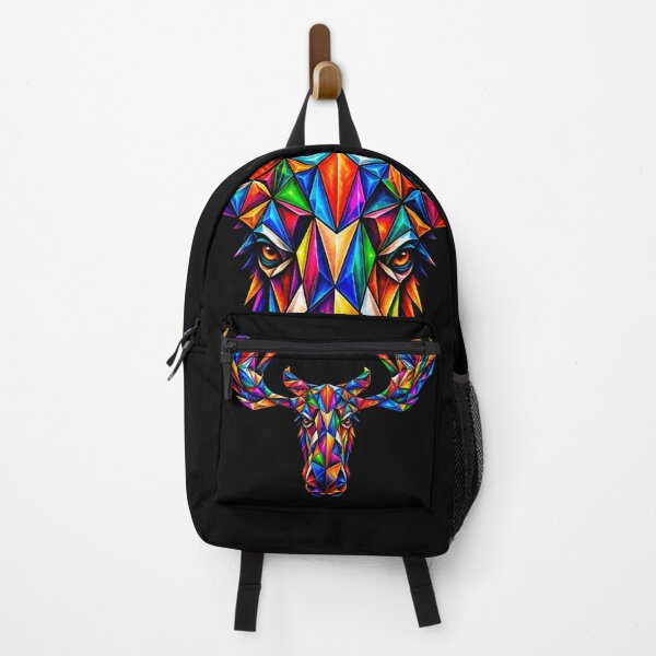 Item preview, Colorful Geometric Moose | For Neon Wildlife Art Lovers designed and sold by Geometric Art..