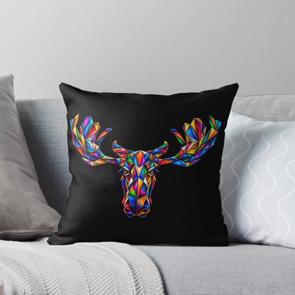Item preview, Colorful Geometric Moose | For Neon Wildlife Art Lovers designed and sold by Geometric Art..