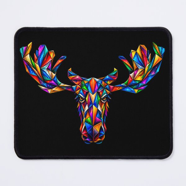 Item preview, Colorful Geometric Moose | For Neon Wildlife Art Lovers designed and sold by Geometric Art..