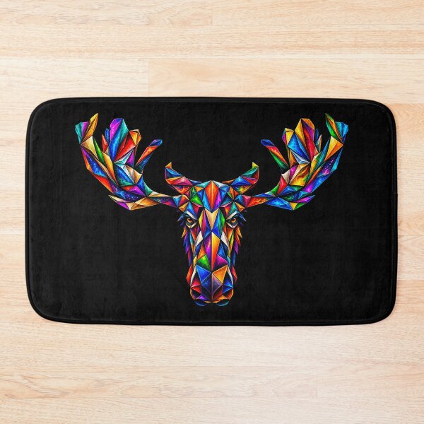 Item preview, Colorful Geometric Moose | For Neon Wildlife Art Lovers designed and sold by Geometric Art..