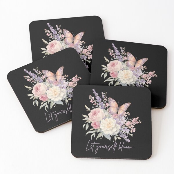 Item preview, Let Yourself Bloom Floral Butterfly Aesthetic | Inspirational Flower Quote designed and sold by BLOOMVELLE.